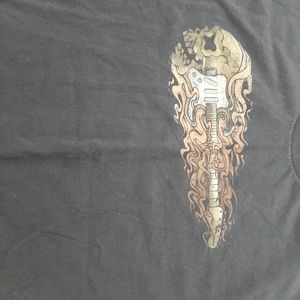 Fire guitar shirt